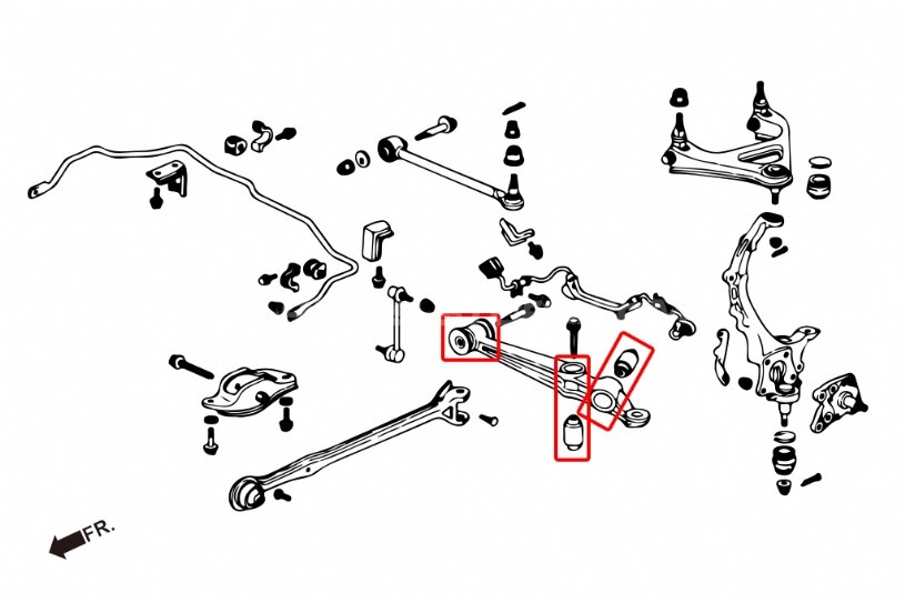 Схема задних сайлентблоков. Сайлентблок задней подвески Хонда Прелюд 4 поколения. Honda Prelude передняя подвеска. Схема задней подвески Honda Prelude 4. Задняя подвеска Хонда Одиссей 2009 схема.